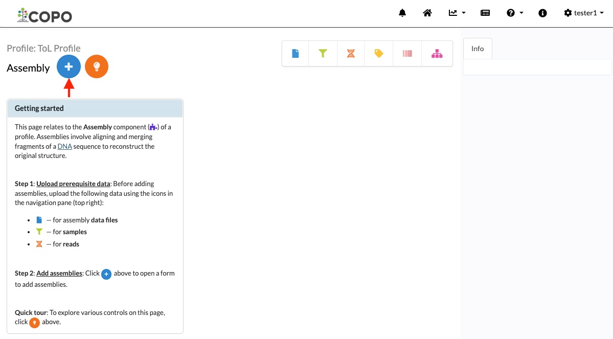 Pointer to 'Add record' button