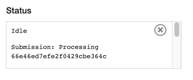 Sample record status log collapsed